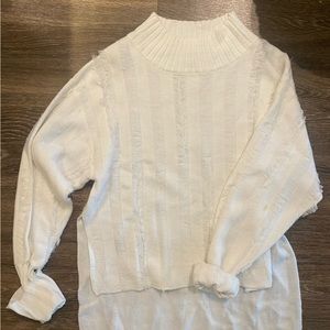 Shop These Three fringe white sweater